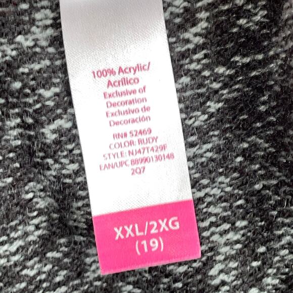 No Boundaries Rudy Reindeer Varsity Cardigan Ugly Christmas Sweater Size 2XL - Picture 5 of 5